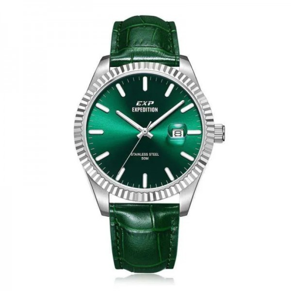 Expedition 6865 Silver Green Leather Man MDLSSGN